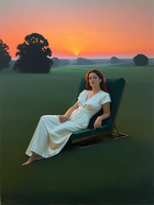 Dawn Reclined Portrait in Tonalism