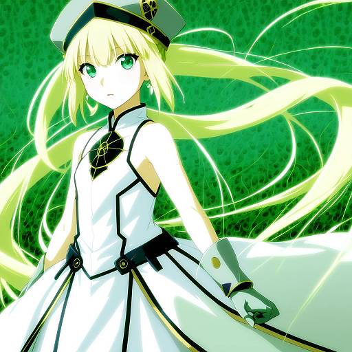 Illustration of Artoria caster (first ascension) (fate), fate/grand order in the style of Yoshitomi akihito