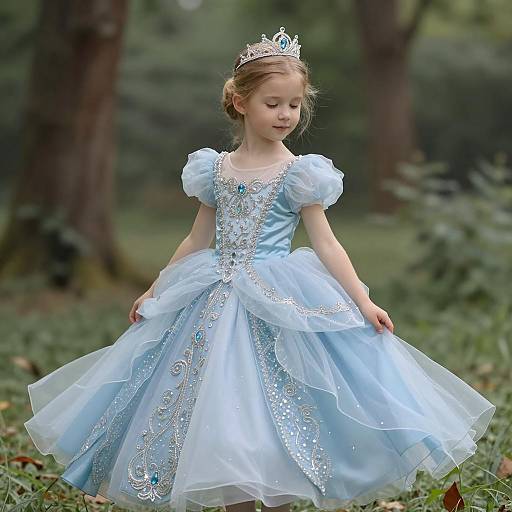 Whimsical Princess Portrait in Enchanted Forest