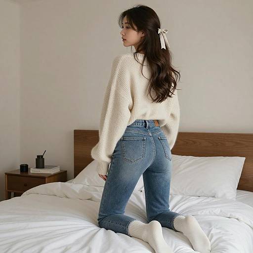 Backview Cozy Sweater and Jeans
