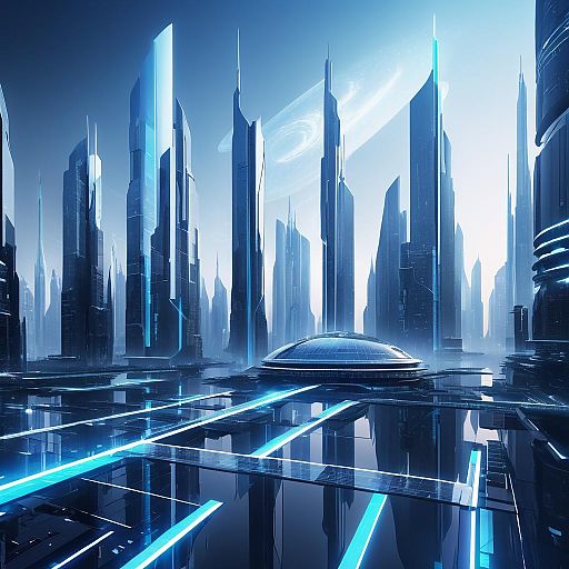 Futuristic Skyline of Tomorrow's City Futuristic Skyline of Tomorrow's City