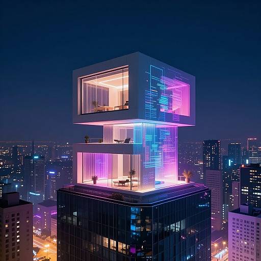 Futuristic Minimalist Skyscraper Home