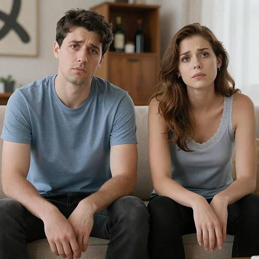 Candid Couch Moment: Emotions Captured