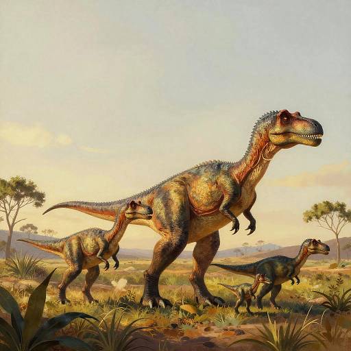 Langhals Dinosaur Family Migration