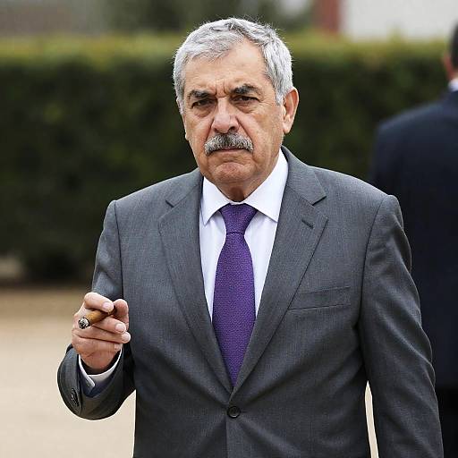 Serious Middle-Aged Man Outdoors