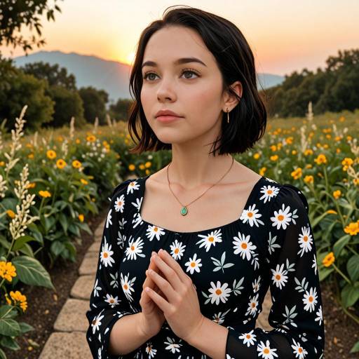 Nezuko Kamado at Sunset in Elegance