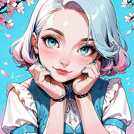 Doll-Jointed Anime Girl, Light Smile