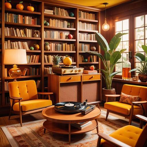 Nostalgic 1970s Inspired Cozy Library Nostalgic 1970s Inspired Cozy Library