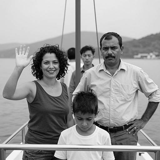 Black and White Boat Portrait