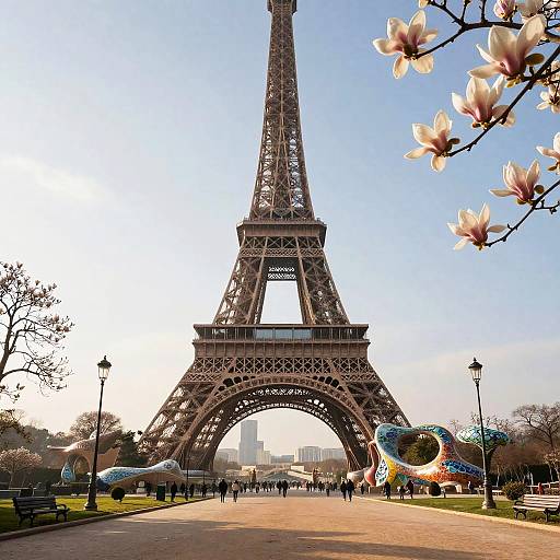 Eiffel Tower Reimagined with Calatrava Style