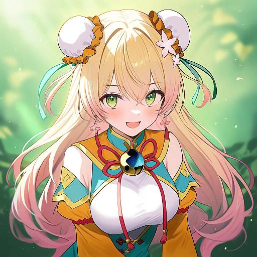 Illustration of Momosuzu nene (old design), hololive in the style of Anti (0324)