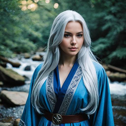 Elegant Brook Cosplay with Silver Hair