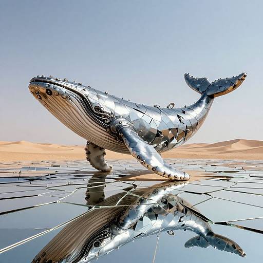 Clockwork Whale in Desert Mirrors