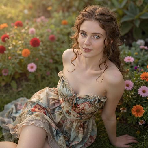 Realistic Portrait of Youthful Celtic Woman