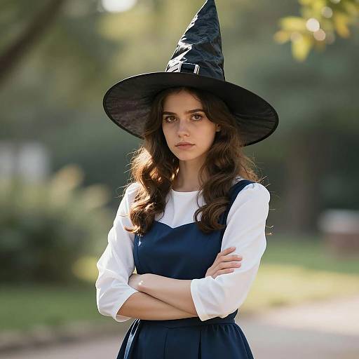 Elegant Witch Costume in Natural Light