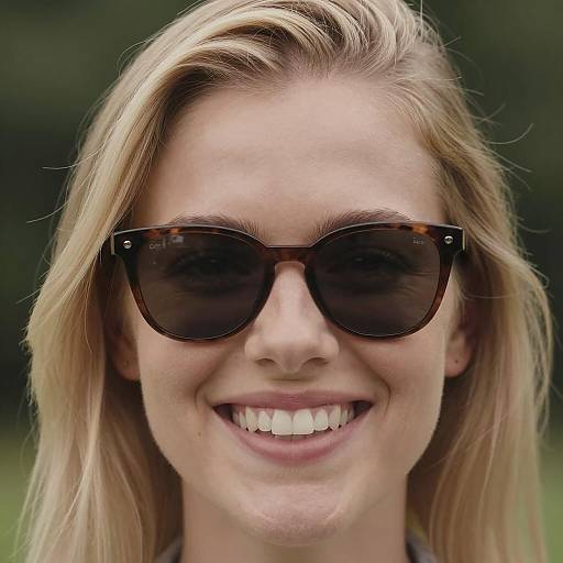 Bright Smile of a Blonde Woman