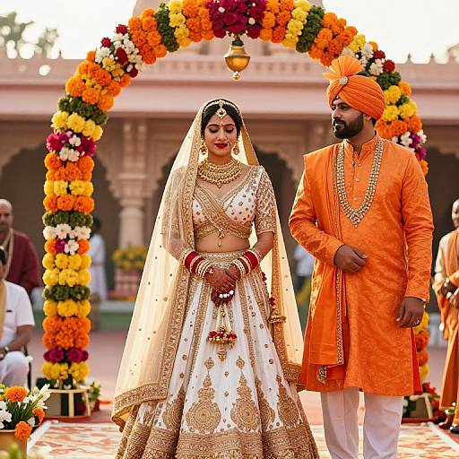 South Asian Temple Wedding Celebration