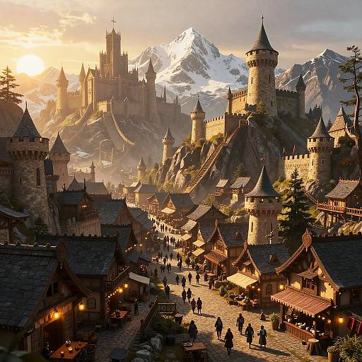 DND Mountain City at Golden Sunset