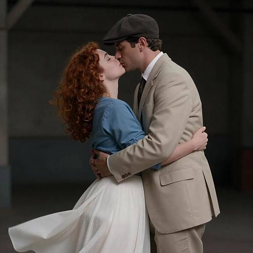 Intimate Embrace in Industrial Setting