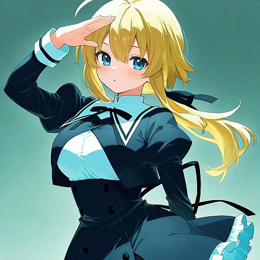 Illustration of Amano soraha, assault lily in the style of Potg (piotegu)