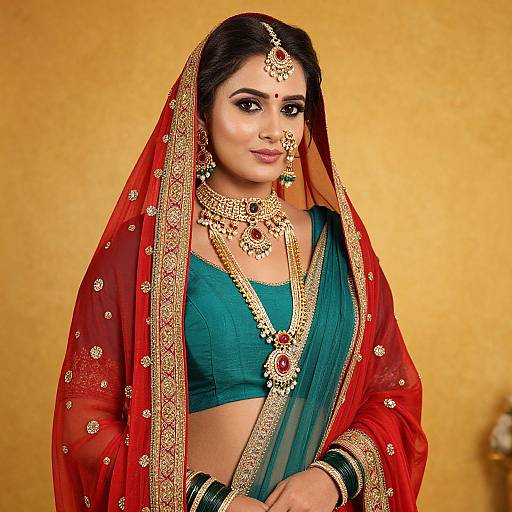 Radiant Indian Woman in Traditional Attire