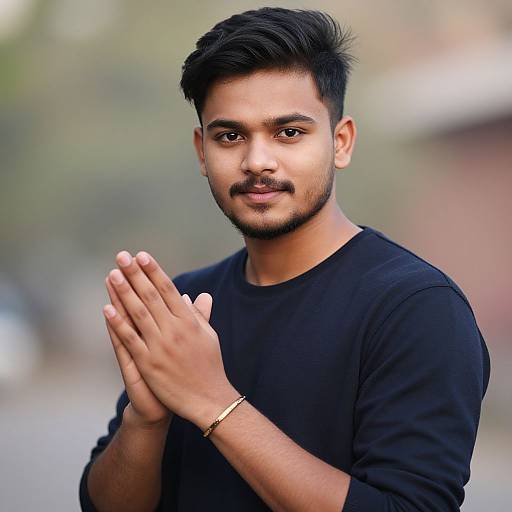 Realistic Indian Male Engagement Portrait