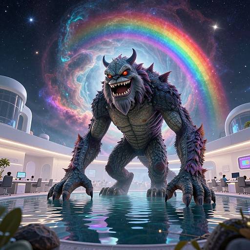 Epic Amemasu Lake Monster Scene