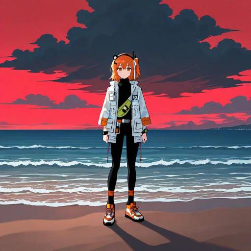 Surreal Beach Portrait of Adachi Rei