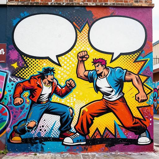 Pop Art Street Mural Scene