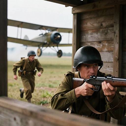 Dynamic World War I Soldiers in Action