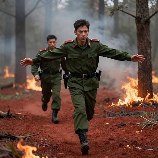 Urgent Escape from Fiery Forest