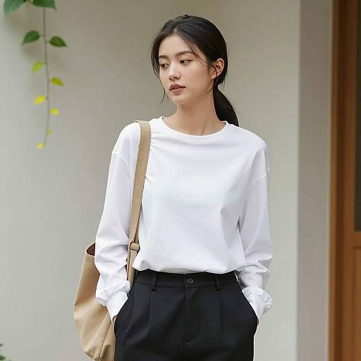 Casual Indoor Portrait of Young Woman