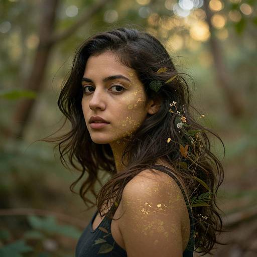 Enchanting Double Exposure Nature Portrait