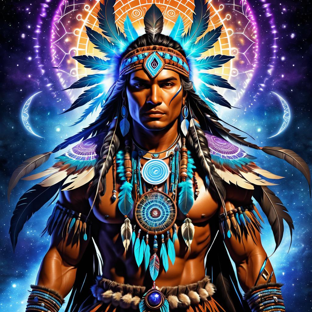 Cosmic Native American Shaman Fantasy Art