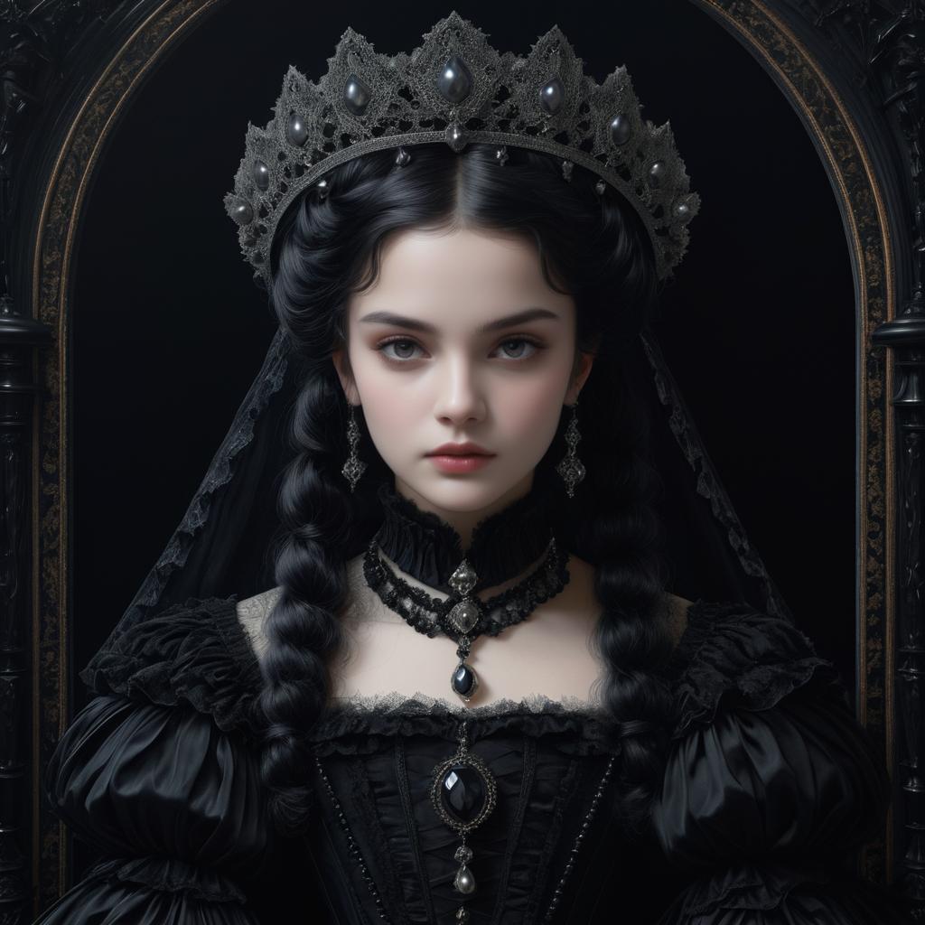 Gothic Princess Portrait in Dark Aesthetic