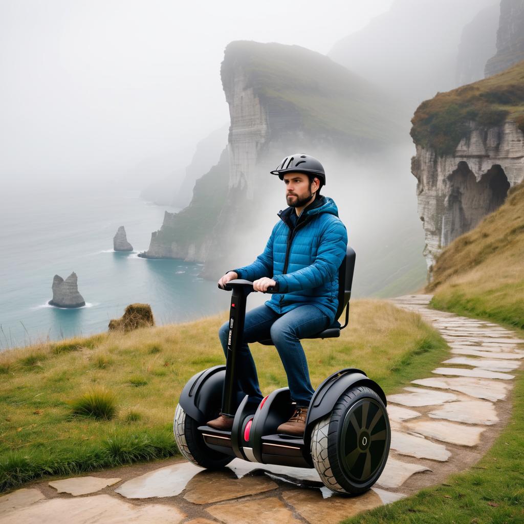 Eco-Friendly Segway at Cliffside Ruin