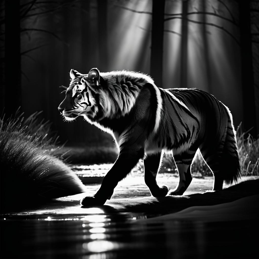 Dramatic Black and White Wildlife Photography