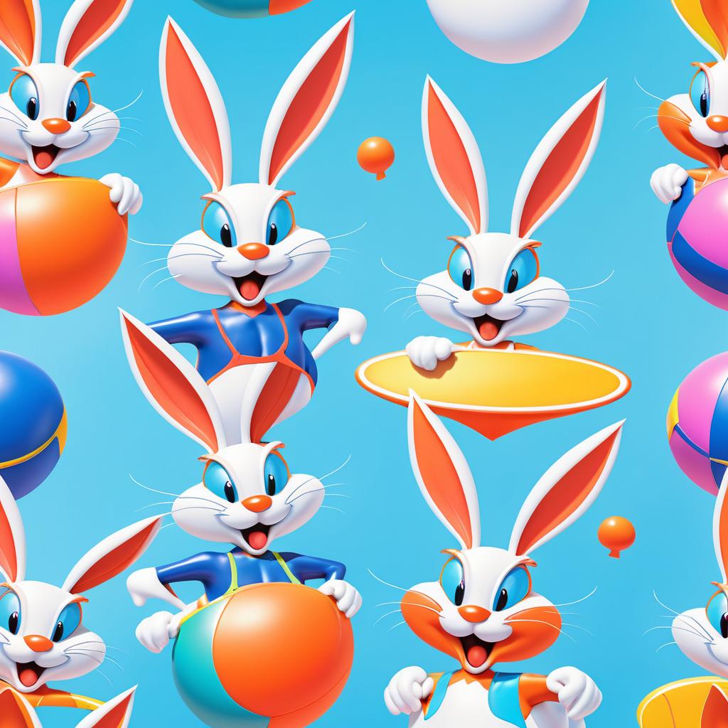 Bugs Bunny in a Colorful Swimsuit