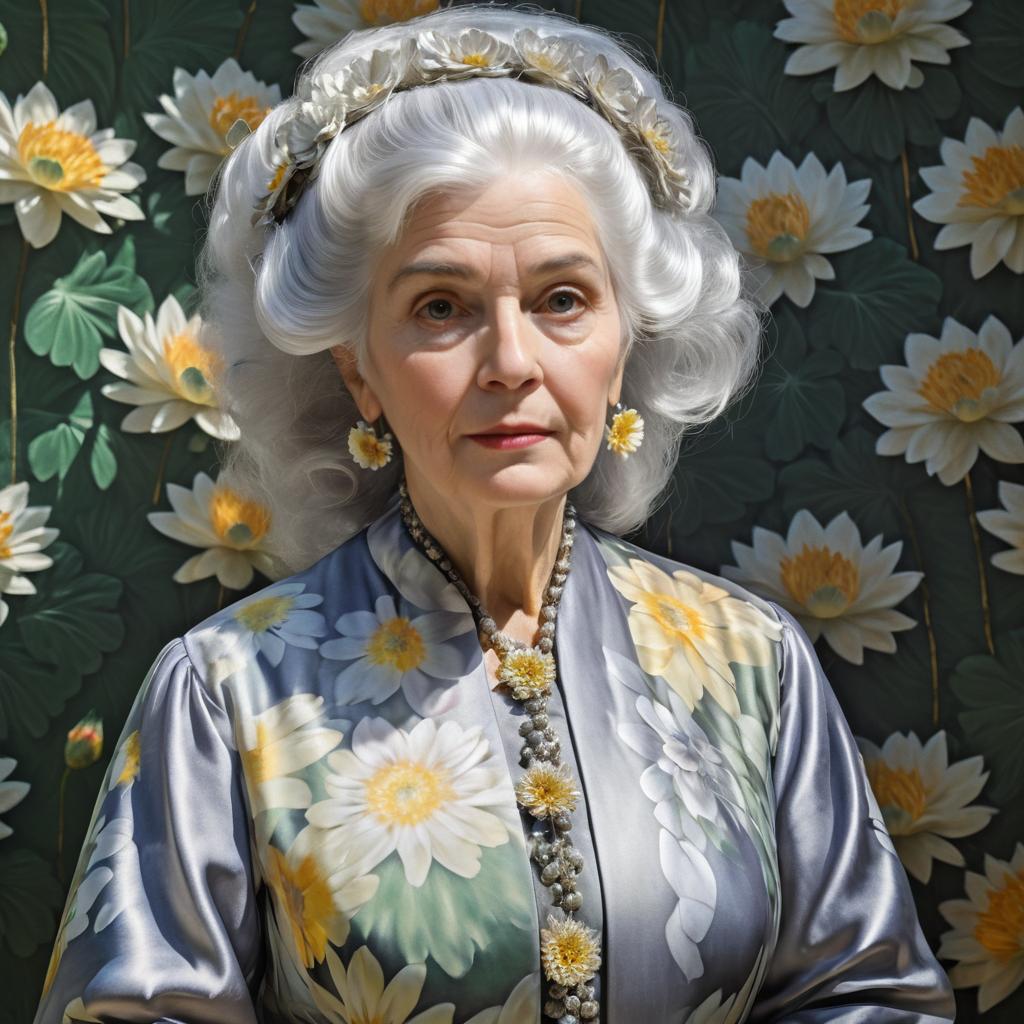 Elderly Woman Portrait in Artistic Styles