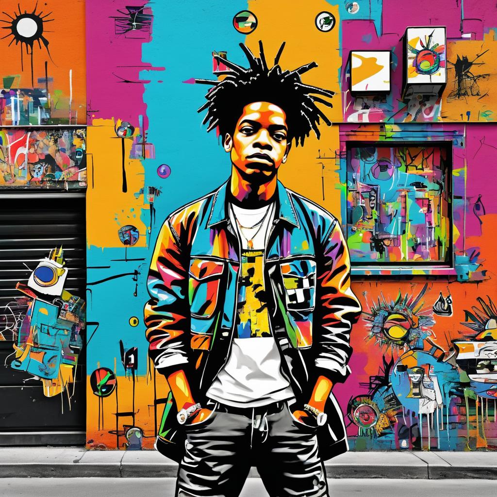 Vibrant Street Art Inspired by Basquiat