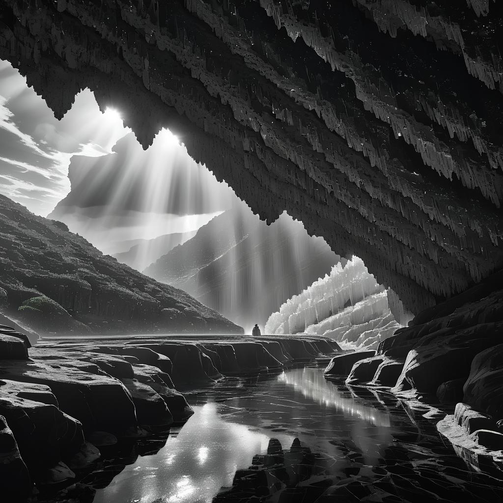 Colorful Crystal Lined Grotto Scene