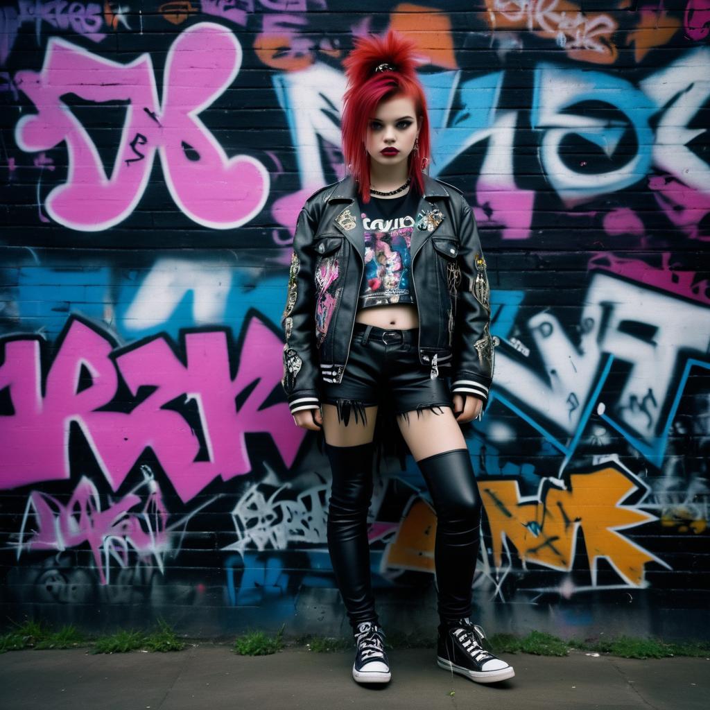 Teenage Punk Fashion Shoot in Graffiti