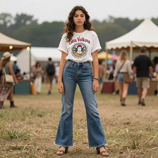 Photograph of a young woman with long brown hair, wearing a white 