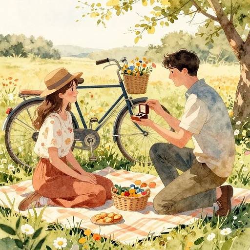 Rustic Countryside Proposal Picnic