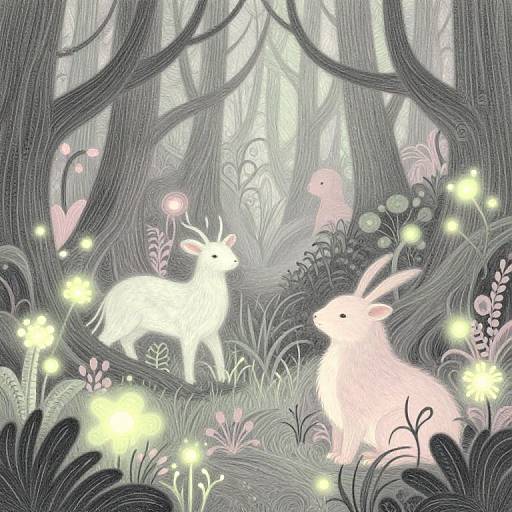 Whimsical Magical Forest Drawing