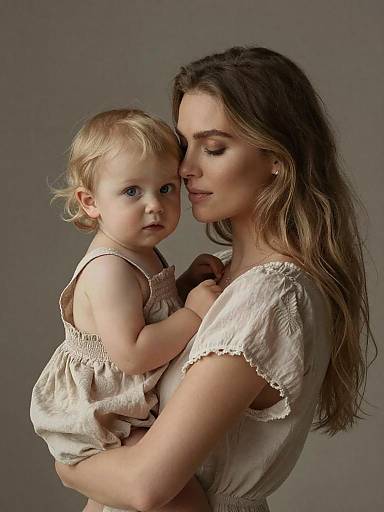 Mother and Toddler in Tender Embrace