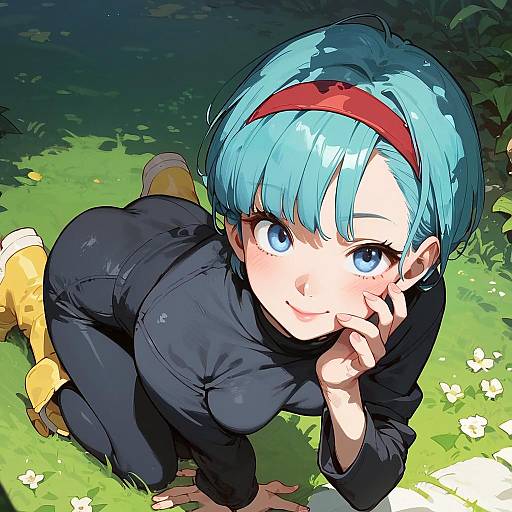 Bulma Smiling on Namek Screencap