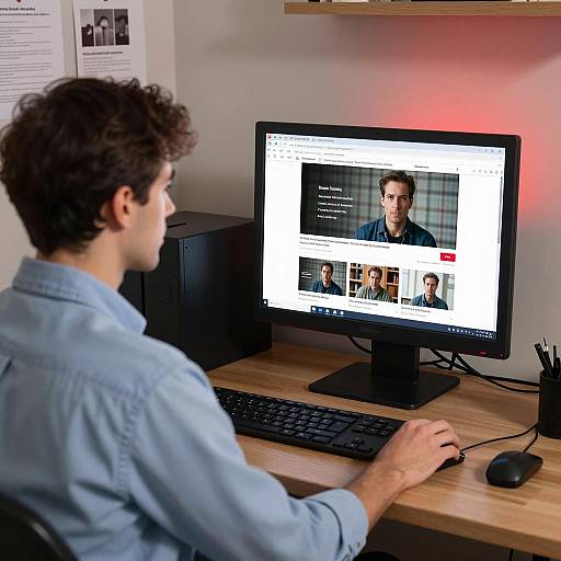 Vintage Workspace with Modern Focus