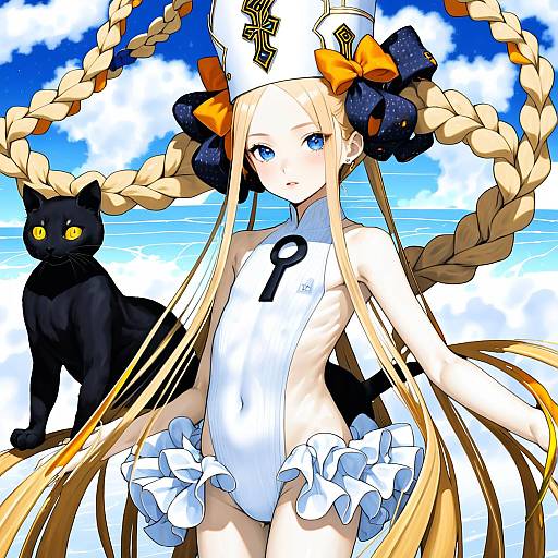 Illustration of Abigail williams (swimsuit foreigner) (second ascension) (fate), fate/grand order in the style of Konayama kata