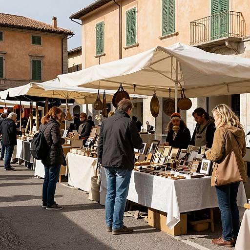 Nizza Monferrato Antique Market Scene